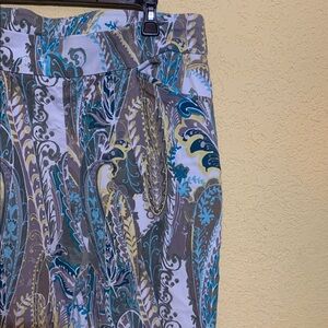 Chico's Multicolor Paisley Stretchy Ankle Pants